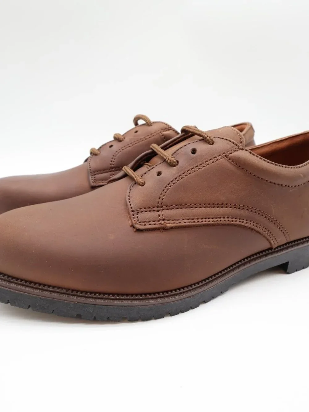 Nunn Bush Brown Leather Oxford Shoes Mens 9 Comfort Vintage 90s